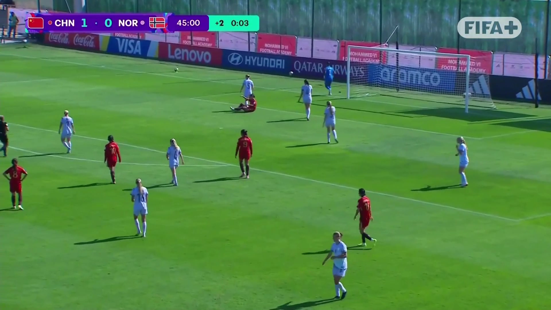 周欣怡點(diǎn)射破門U17中國(guó)女足半場(chǎng)2-0領(lǐng)先挪威