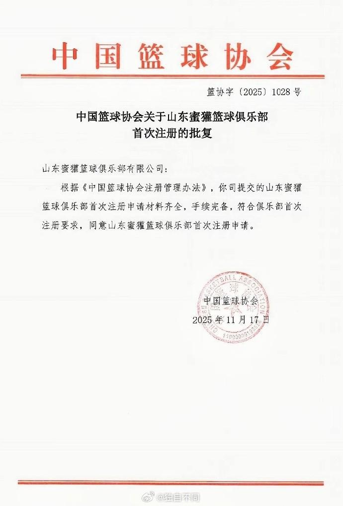 籃協(xié)官方：山東蜜獾、貴州猛龍和上海玄天鳥三支新球隊加入NBL