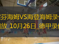 10月26日德甲第8輪霍芬海姆vs海登海姆全場錄像